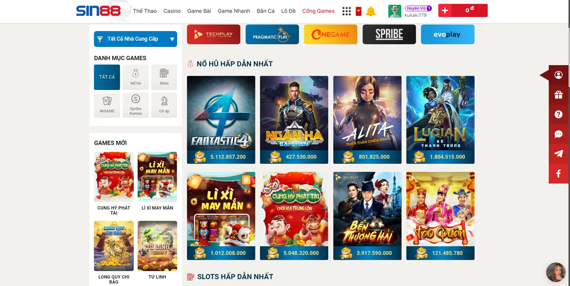 kho game đỉnh cao tại nhà cái sin88