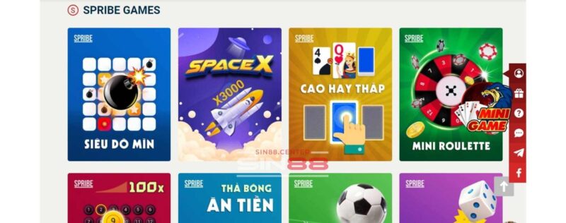 cổng game Sin88